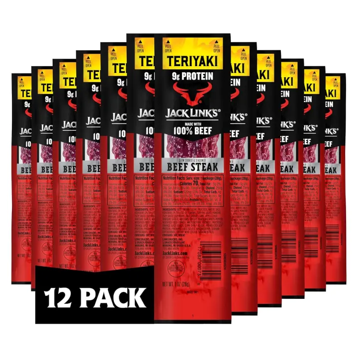Teriyaki Beef Steak Snacks — 12 x 1 oz Packs